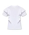 Chloé Lotus Leaf Sleeve Blouse In White