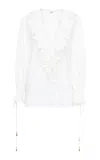 Chloé Broderie-anglaise Ruffled Blouse