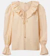 Chloé Silk Shirt With Rouches