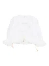 Chloé Ruffled Cropped Top In White