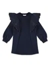 Chloé Fleece Rouge Dress In Blue