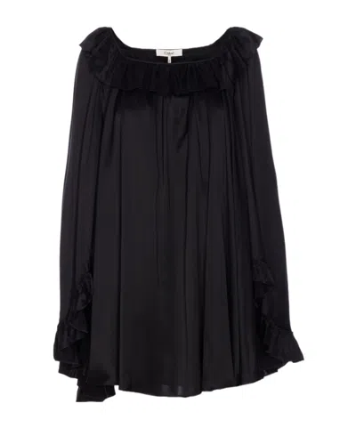 Chloé Ruffled Dress In Black