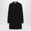 Chloé Silk Blend Ruffled Dress Long Sleeves In Black