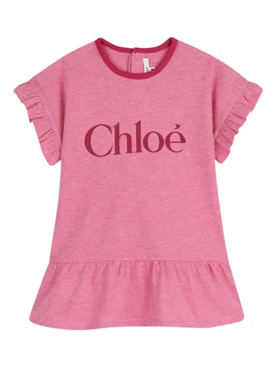 Chloé Babies' Ruffled Dress In Pink