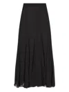 Chloé Organic Silk-mousseline Maxi Skirt In Black