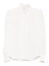 Chloé Ruffled Jacquard Blouse In White
