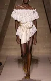 Chloé Ruffled Lace Silk Jumpsuit In Multi