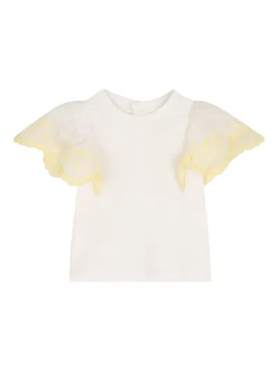 Chloé Babies' Ruffled Lace Top In White