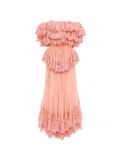 Chloé Ruffled Maxi Dress In Multi