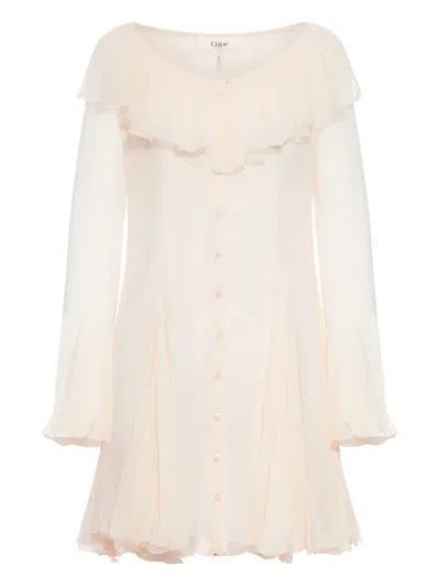 CHLOÉ RUFFLED MINI DRESS