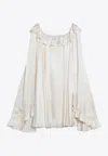Chloé Flared Sleeves Silk Mini Dress
