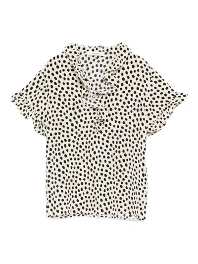 Chloé Ruffled Polka-dot Blouse In Multi