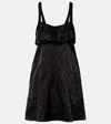 Chloé Ruffled Cutout Crinkled-satin Mini Dress In Black