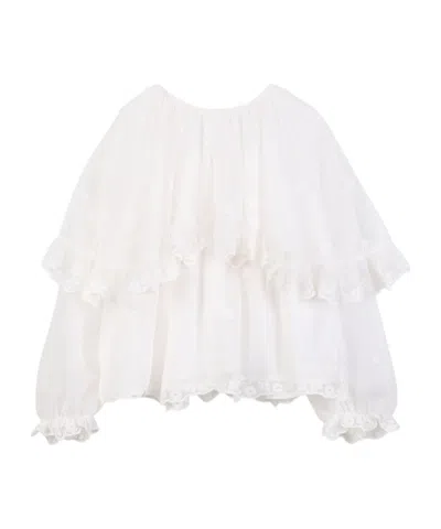 Chloé Ruffled Shirt In White
