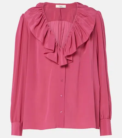 CHLOÉ CHLOÉ RUFFLED SILK BLOUSE