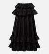 Chloé Ruffled Silk Maxi Skirt In Black