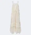 Chloé Ruffled Silk Muslin Maxi Dress In Animal Print