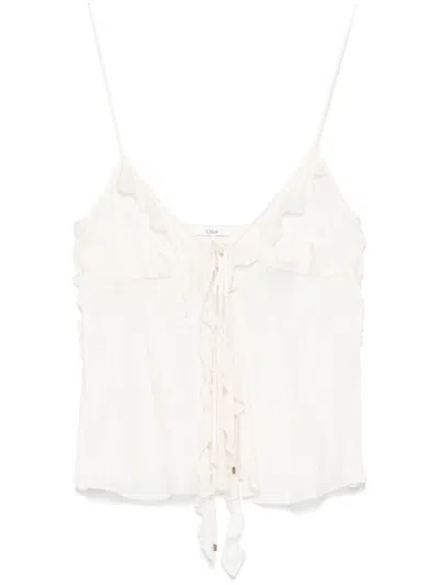 Chloé Ruffled Silk Top