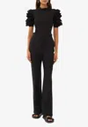 Chloé Ruffled-sleeve Top In Black