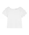 Chloé Ruffled Sleeve Top In White
