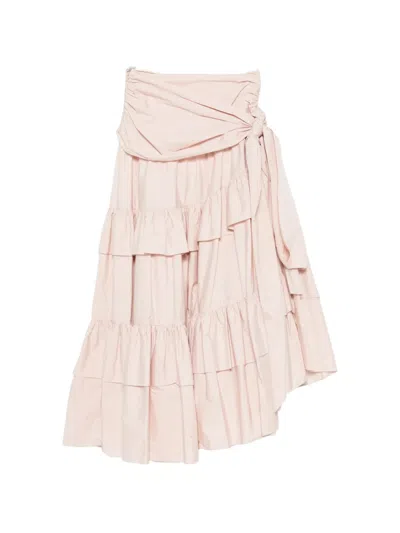 Chloé Ruffled Tiered Maxi Skirt In Pink