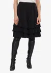 Chloé Ruffled Tiered Silk Shorts In Black