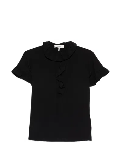Chloé Ruffled Top In Black