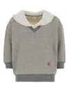 Chloé Cotton-blend French Terry Sweatshirt In Gray
