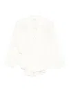 Chloé Silk Blend Blouse Collared Peplum Waist In White