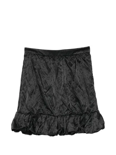 Chloé Ruffled-hem Mini Skirt In Black