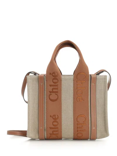 Chloé S397 - Woody Handbags Brown In Neutral