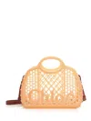 Chloé Cage Leather-trimmed Studded Rubber Shoulder Bag
