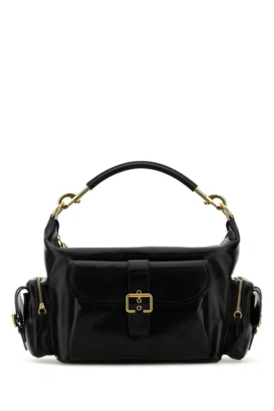 CHLOÉ BLACK LEATHER LARGE SHOPPING BAG