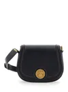 Chloé Women 'horse Medal' Black Shoulder Bag With Adjustable And Removable Shoulder Strap And Logo P In Black