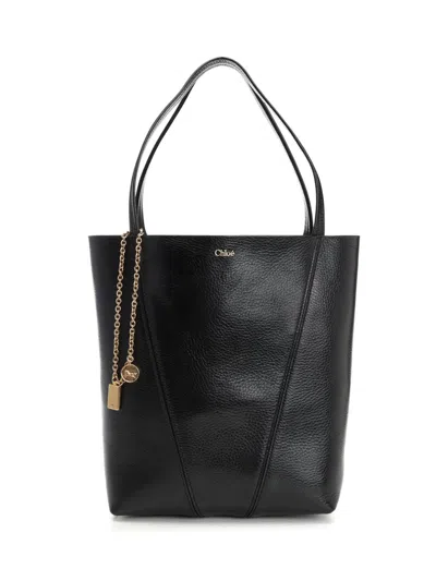 Chloé S811 - Chloe Spin Handbags Black