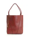 Chloé Spin Tote Bag In Grained Leather In Pink