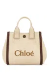 Chloé Chloe Women Sand Canvas Small Carry Handbag