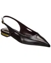 Chloé Saada Leather And Suede Slingback Flats In Black