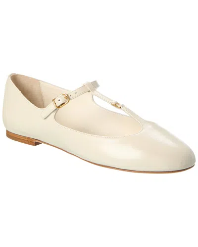 Chloé Saada Leather & Suede Slingback Flat In Neutral