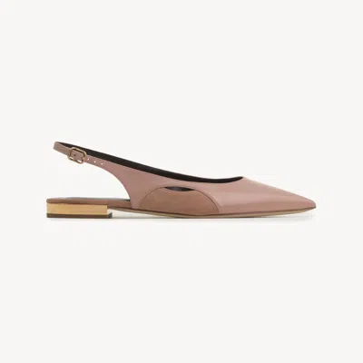 Chloé Saada Slingback Pink Size 5 100% Goatskin In Pink