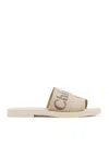 Chloé Woody Slides With Wide Soft Strap In Multicolour