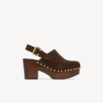 Chloé Jeannette Wedge Clog In Brown