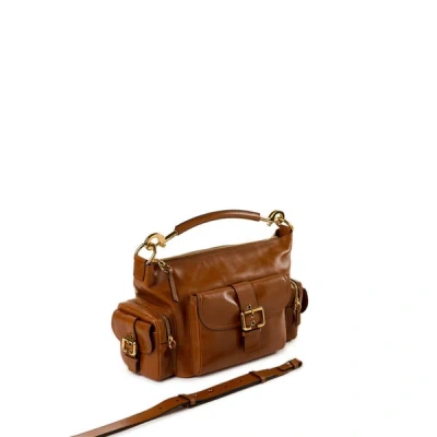 Chloé Sac À Main Camera En Cuir In Brown