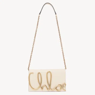 Chloé Sac Bandoulière  Iconic En Cuir Lisse Femme Beige Taille Onesize 100% Cuir De Veau