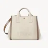 Chloé Sac Cabas  Carry En Toile Femme Beige Taille Onesize 91% Coton, 6% Polyester, 3% Fibres Textile In Beige