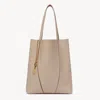 Chloé Sac Cabas  Spin En Cuir Grainé Femme Brun Taille Onesize 100% Cuir De Veau In Brown