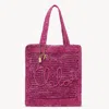 Chloé Sac Cabas Summer Banana En Raphia Femme Violet Taille Onesize 100% Papier In Purple