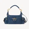 Chloé Womens Chloe Camera Medium Leather Shoulder Bag In Blue