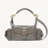 Chloé Sac Camera Bag En Cuir Effet Crocodile Femme Gris Taille Onesize 100% Cuir De Veau In Grey