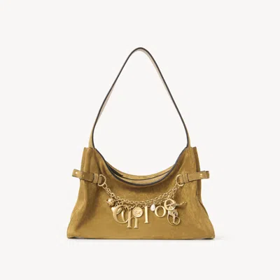 Chloé Sac Hobo  Charms En Cuir Velours Femme Or Taille Onesize 100% Cuir De Veau